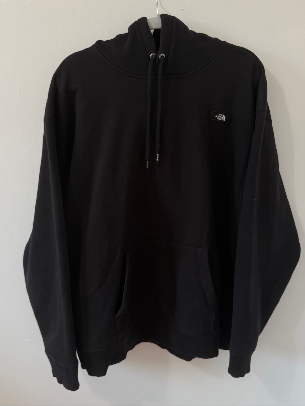 The North Face - Heavyweight Black Pullover Hoodie with Chest Logo